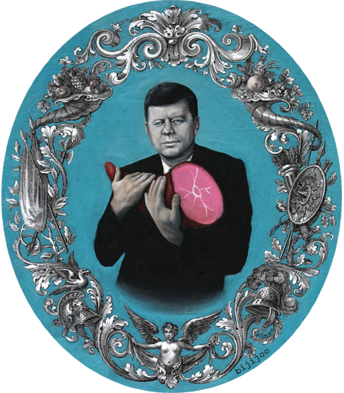 John Fitzgerald Kennedy with Ham