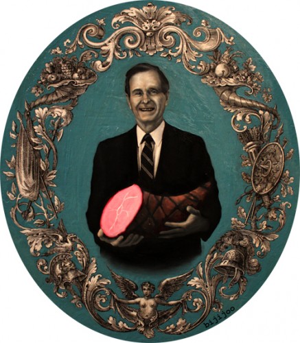 The Presidential Ham » George H. W. Bush with Ham