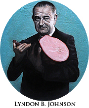 Lyndon B. Johnson with Ham